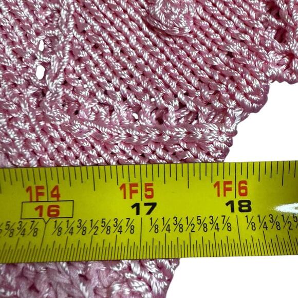 Collectible 1980s Nannell Hand Knit Pink Angora Blend Sweater Women’s M - Picture 4 of 6